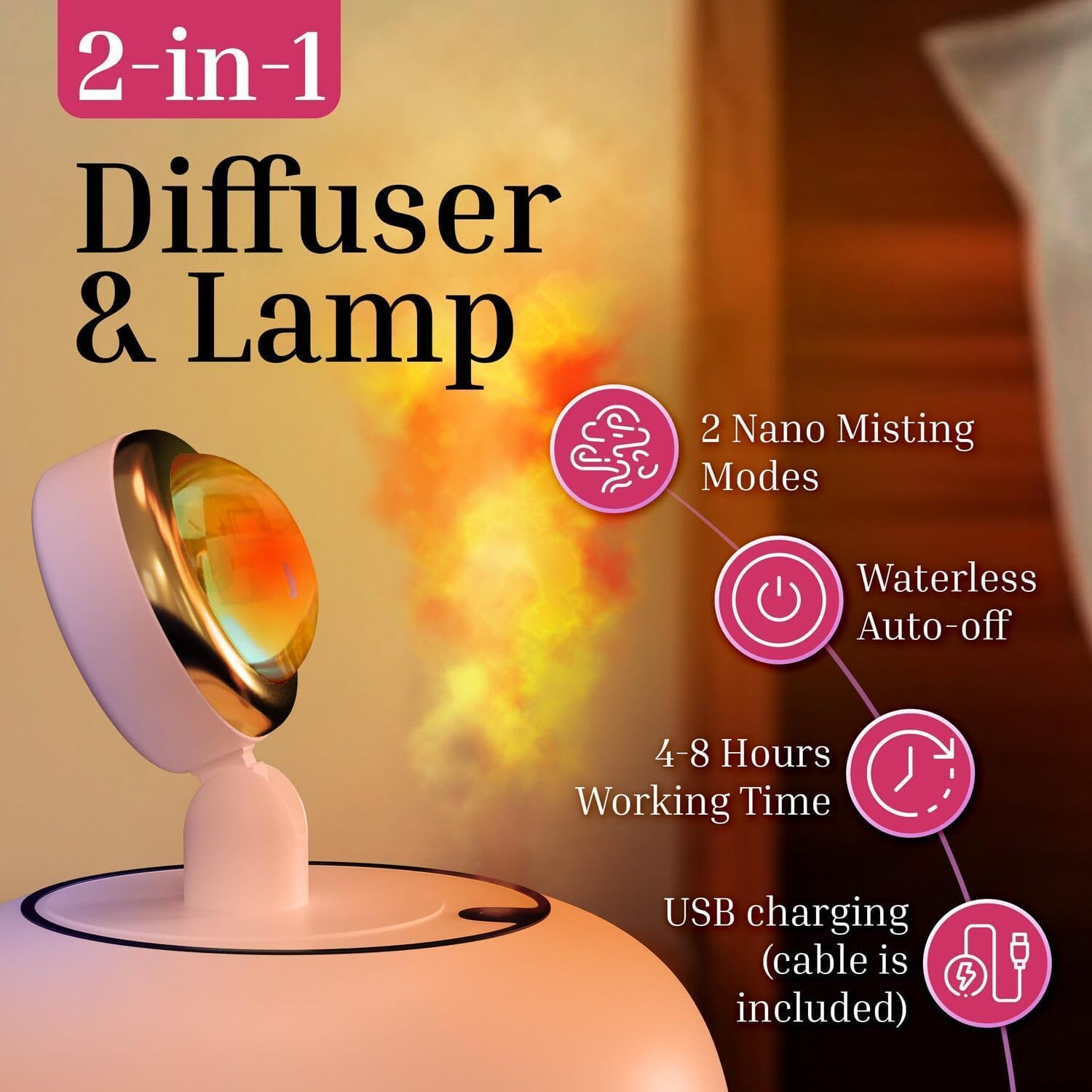 Sunset Lamp And Air Humidifier